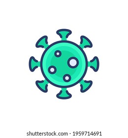 virus icon in vector. Logotype