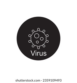Vektorgrafik-Logo-Design des Virus-Symbols