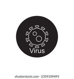 virus icon vector template illustration logo design
