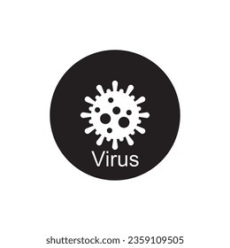virus icon vector template illustration logo design