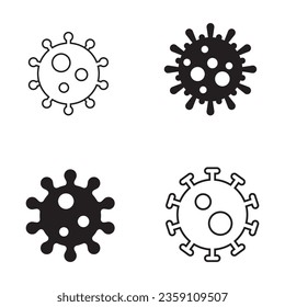 Vektorgrafik-Logo-Design des Virus-Symbols