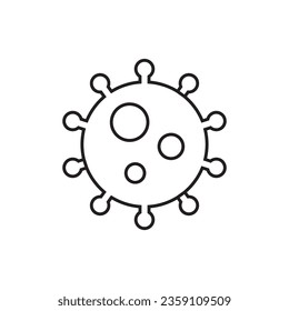 virus icon vector template illustration logo design