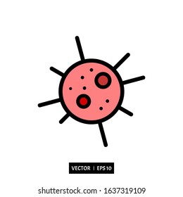 virus icon vector,corona virus illustration logo template for many purpose. Isolated on white background