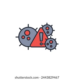 icono de virus. vector.Trazo editable.signo de estilo lineal para su uso en el diseño web,logo.Ilustración de símbolo.