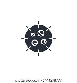 virus icon. vector.Editable stroke.linear style sign for use web design,logo.Symbol illustration.