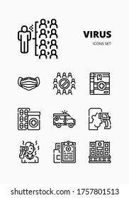 Icono de VIRUS para página web, aplicación, tarjeta, impresión, medios sociales, publicaciones, etc.