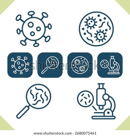 Virus Icons. Professional, pixel perfect icons. EPS 10 format.