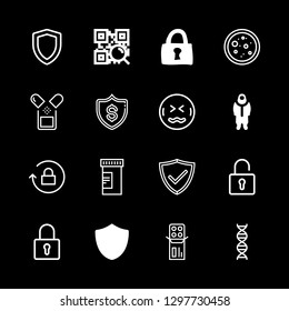 virus icons set with pills, padlock and code search vector set