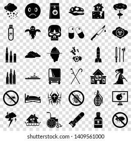Virus icons set. Simple style of 36 virus vector icons for web for any design