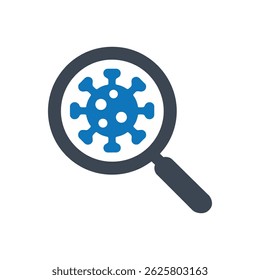 Virus Identification Analysis Icon Isolated On White Background