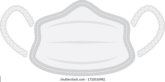 Virus, illness, Pandemic Coronavirus COVID-19 Prevention response graphic. Preventative cloth medical surgical face mask to prevent the spread of disease