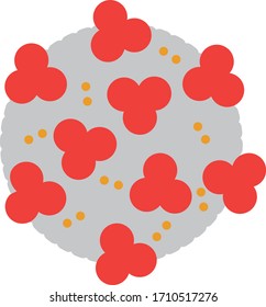 Virus, illness, Pandemic Coronavirus COVID-19 Prevention response graphic. Virus, germ, bacteria molecule illustration 