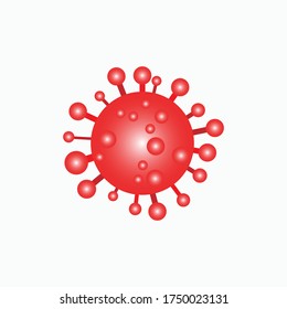 Virus Illustration. Coronavirus Symbol - Vector.