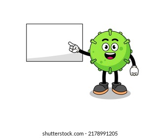 virus illustration doing a presentation , character design
