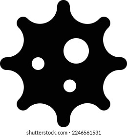 virus illustration with flat style