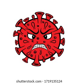 Virus illustration isolated in white background.