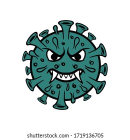 Virus illustration isolated in white background.