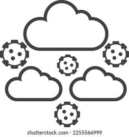 virus illustration in minimal style isolated on background