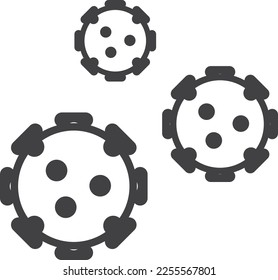 virus illustration in minimal style isolated on background