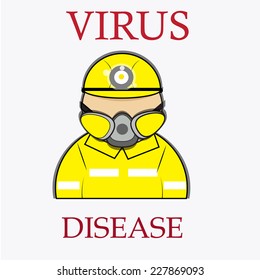 virus illustration over white background