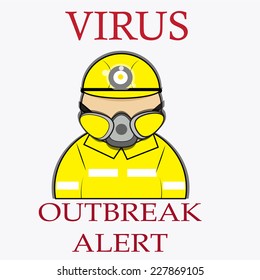 virus illustration over white background