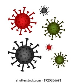 Virus illustration for posters and articles about the corona virus pandemic. It's a simple design vector.