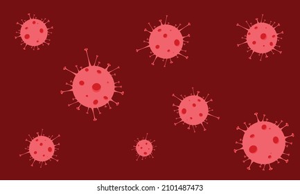 Virus Illustration Red Background Illustrator 10 Stock Vector (Royalty ...