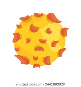 Virus illustration suitable for backgrounds, social media posts or health related designs where a bold, striking element is desired.