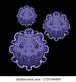 virus illustration vector design covid