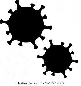 Ilustraciones de virus, que representan varios microbios e infecciones.