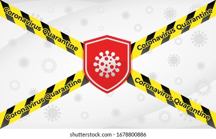 Virus impact coronavirus quarantine for symptoms of COVID-19 and provide them with information on self-quarantine. physical and social distancing, stay at home. vector background