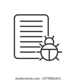 Icono de documento infectado por virus - Icono de malware