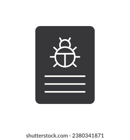 Virus Infected Document Icon - Malware Icon