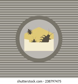 Virus infected email vector graphic illustration design