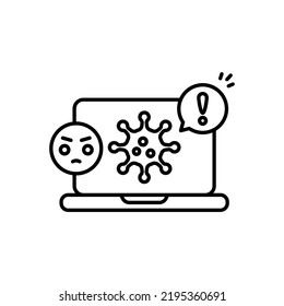 Virus Infected icon in vector. Logotype