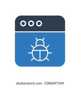 Virus Infected Website Icon - Malware Icon