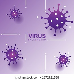 Virus infection or bacteria concept background. - Vector.