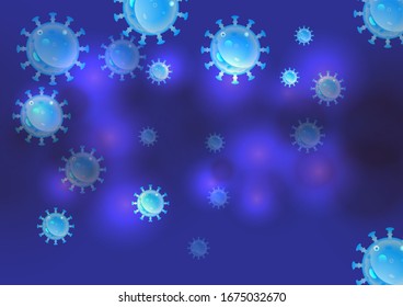 virus infection bacteria concept background. vector 
