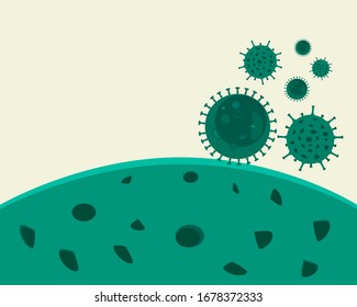 virus infection or bacteria concept background