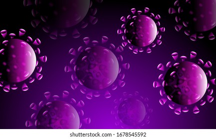 Infección de virus o fondo de concepto de bacterias
