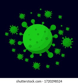 virus infection or bacteria conceptual design ilustration vector