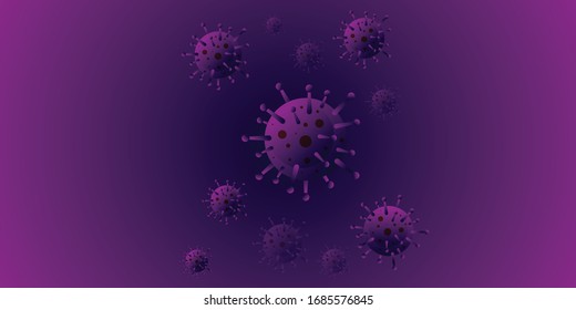 Virus infection or bacteria flu background. Corona-virus outbreak and corona-viruses influenza background. Corona-virus covid-19 pandemic outbreak virus background concept.