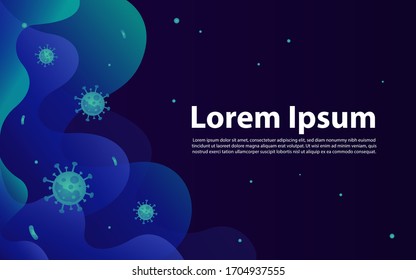 Infección de virus o fondo de gripe bacteriana.