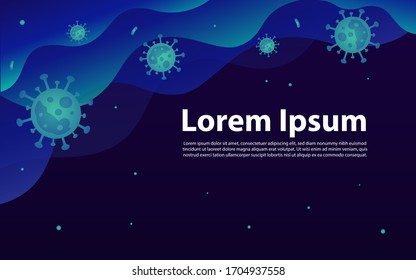 Virus infection or bacteria flu background.