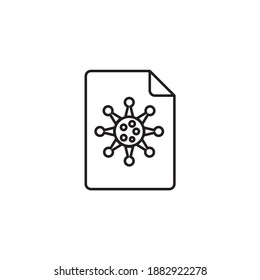 Virus infection file icon. Icon design for extension files, folders and documents. Vector