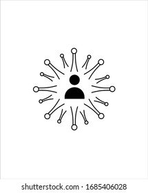 virus infection flat icon,vector best flat design icon.