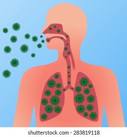 Virus and infection, image illustration