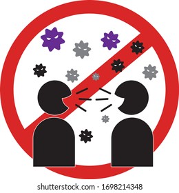 Virus infection prevention measures icon, preventive measures
Explanation: Avoid close contact or close contact