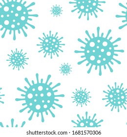 Virus infection seamless pattern. Coronavirus Epidemic Covid-19. Vector Illustration 