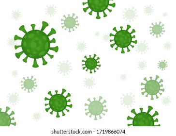 Virus infection vector illustration. Virus flu concept background.